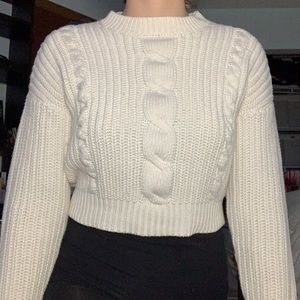 cream/off white cable knit sweater
